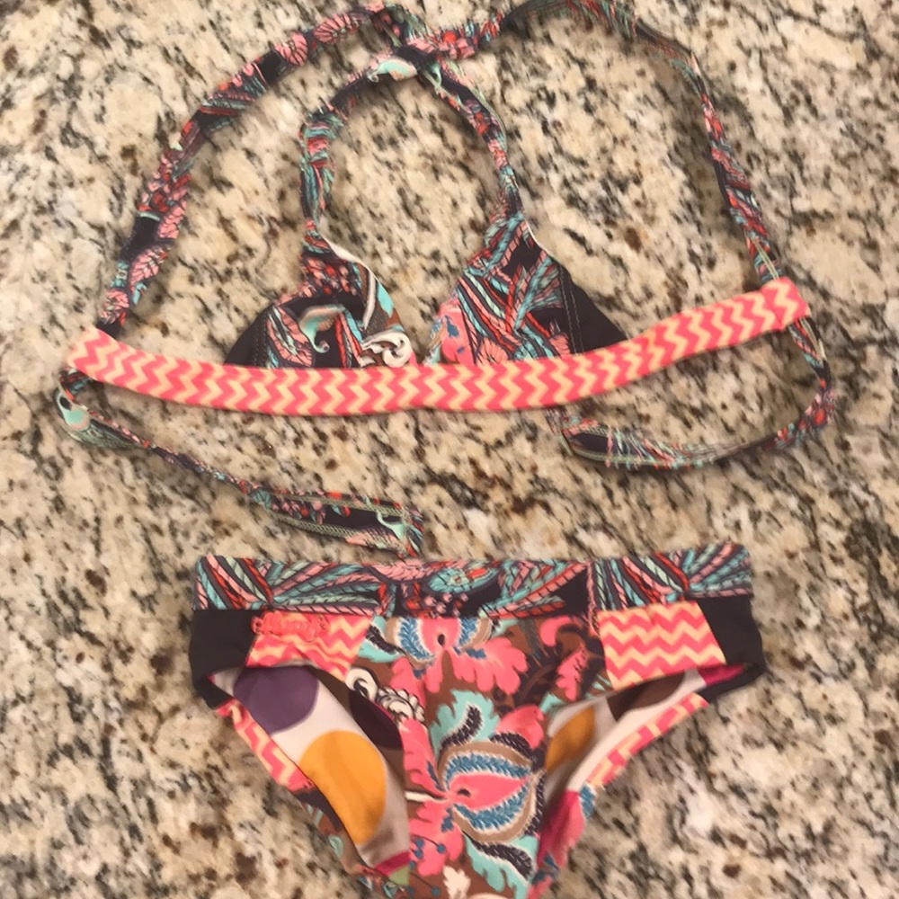 Size 4T Maaji two piece reversible bathing suit